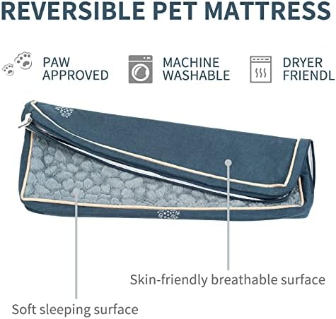 מחצלת מיטת רפידת כלבים אטומה למים של אווננקים מחצלת מיטת הפיכה, כיסוי רחיץ נשלף ורירית פנימית אטומה