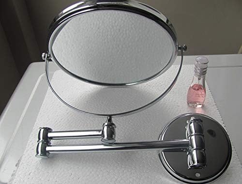 דיטודו מראות מגדלת איפור מראה אמבטיה קיר רכוב מסתובב גילוח קוסמטי מראה עגול מראת איפור / 8 סנטימטרים