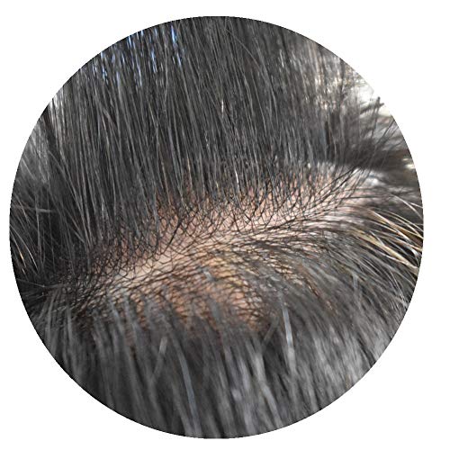 פאת עור דקה במיוחד לגברים חתיכות שיער אדם אירופאיות לגברים מערכת החלפת שיער 10 על 8 אינץ ' 0.06