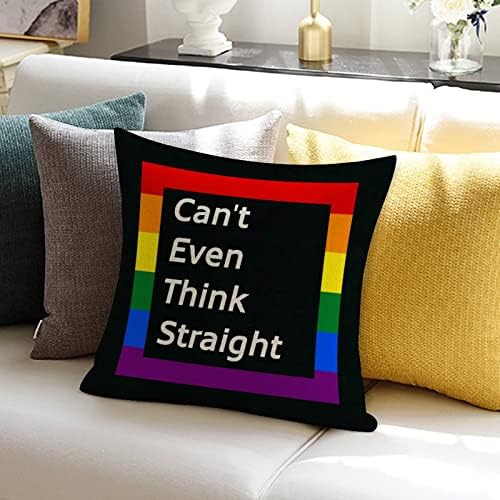שוויון מגדרי LGBTQ גאווה הומוסקסואלית זריקה לסבית כיסוי כרית לא יכול אפילו לחשוב על כרית ישר מכסה כרית כרית