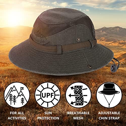 כובע שמש מכוסה, כובע דיג upf 50 כובע דלי שוליים רחב