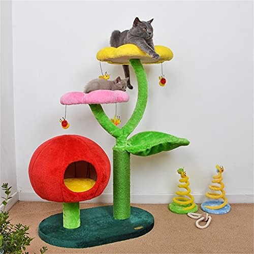 פטריות חתולי קן פרח חתולי טיפוס מסגרת חתולי קן חתול עץ שני-ב-סיסל עמוד חתולי טחינת טופר פרח חתולי
