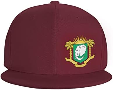 מעיל הנשק של כובע הבייסבול Baseball Baseball של שנהב שטר שטר שוליים לגברים ונשים בסגנון היפ הופ רקום מתכוונן