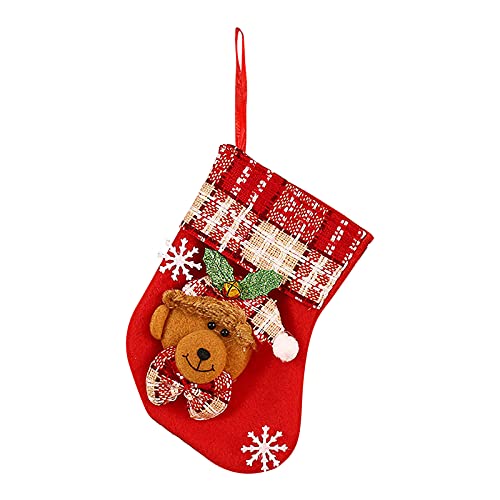 גרבי חג המולד תליוני תיק מתנה שקיות ממתקים קטנות של ילדים קטנים גרבי גרבי גרביים שקיות מתנה חג המולד עץ עץ תלוי