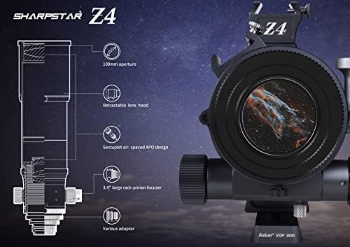 SharpStar משולב אסטרוגרף Z4= צמצם צמצם f/5.5 ， משקפי אדמה ， מעוצב כ-