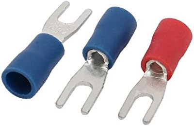 50 זוגות סו 2-3. 2 טרמינל מלחץ מבודד מראש עבור אוג 16-14 חוט כחול אדום (50 פארס סו 2-3. 2 טרמינל דה