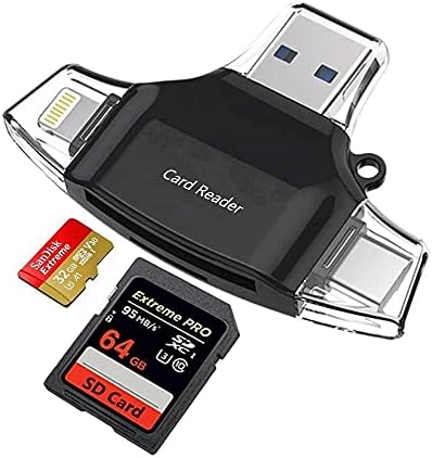 גאדג ' ט חכם תואם לשער מחשב נייד דק במיוחד 21524-קורא כרטיסי קורא, קורא כרטיסי מיקרו קומפקטי - שחור משחור