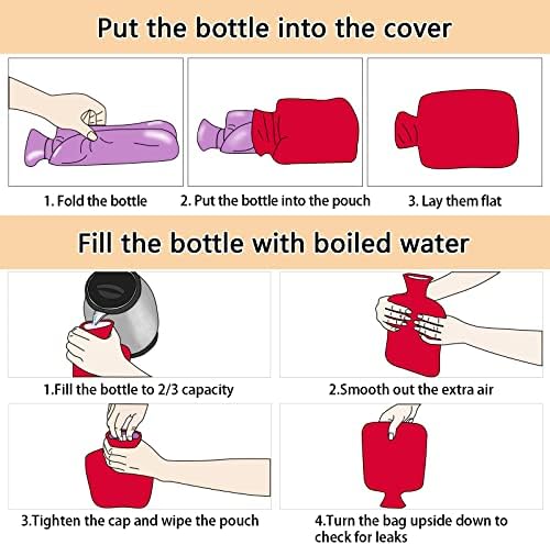 אומיריקו אדום באפלו לבדוק משובץ חם מים בקבוק עם כיסוי, שקוף מים חמים תיק 1 ליטר 20205768