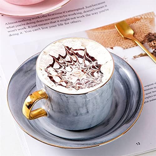 כוס קפה שיש קרמיקה אירופית של דודונה עם צלוחית סט חרסינה יצירתי כוס תה חלב כוס חלב חובב חתונה חובב חתונה.