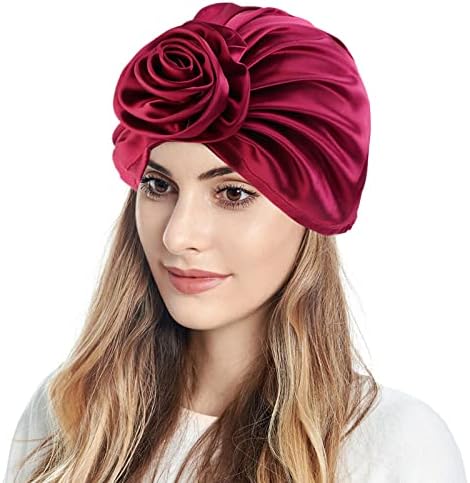 למתוח טורבן פרח כובע לנשים בוהמי מסוקס בימס רך קומפי לעטוף טורבן מוסלמי אופנה הכימותרפיה כיסוי ראש
