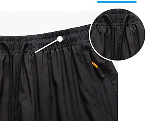מכנסי ספורט של אנזוי בנים מהיר מכנסי כדורסל אתלטי יבש מהיר עם כיסים המריצים מכנסיים קצרים