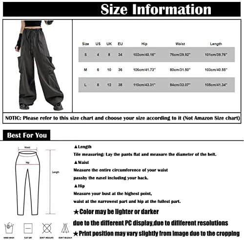 מכנסי מטען נשים נמוך עלייה במכנסי מטען מכנסיים מכנסי מצנח ספורט מכנסי מכנסי מטען ג'ינס רץ ישר Y2K מכנסיים