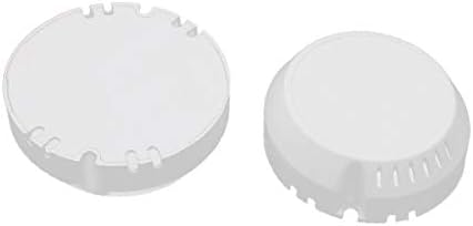 אקס-דריי 2 יחידות 65 על 23 ממ מארז קופסא בצורת פלסטיק לבן עגול לנהג אספקת חשמל לד(2 יחידות 65 על 23 ממ קוסטודיה