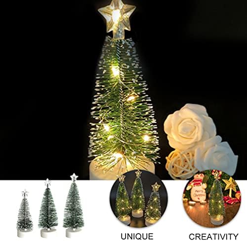 עץ חג המולד מיני של צעצועים, מיני חג המולד עץ חג המולד עם אורות LED שולחן חג המולד שולחן חג המולד קישוטי