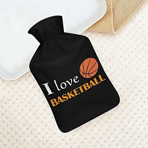 אני אוהב בקבוק מים חמים בגומי כדורסל עם כיסוי פליס כפות ידיים שקית מים חמים יותר