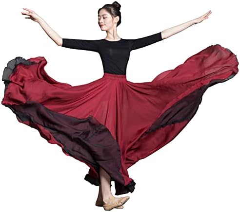 רויאל סמלה 720 חצאית בלט ארוכה נשים פיות חצאית ריקוד לירית תחפושת ריקוד מודרנית זורמת חצאיות מקסי