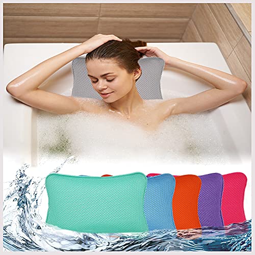 כרית אמבטיה אמבטיה - כרית ספא ​​עם כרית משענת ראש - כרית ג'קוזי - מנוחת צוואר וראש תמיכה באמבטיה או מקלחת - אביזרי