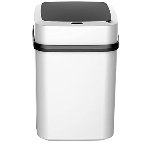 XBWEI מטבח פח אשפה 15L פח אשפה במגע בשירותים בשירותים חכמים דלי זבל פסולת פסולת