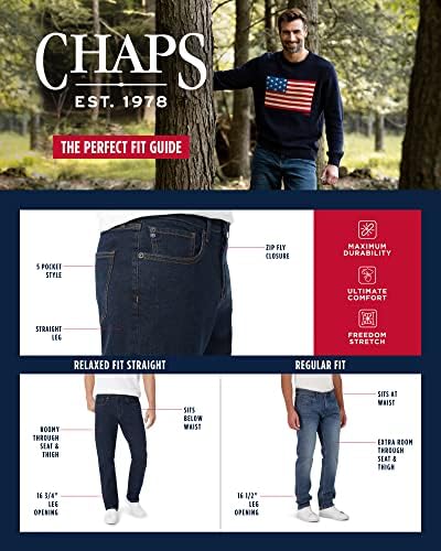 מכנסי ג 'ינס לגברים - ג' ינס ג 'ינס ג' ינס נוחות לגברים בכושר רגיל