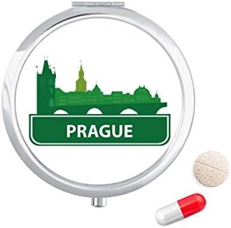 פראג צ ' כיה ירוק ציון דרך גלולת מקרה כיס רפואת אחסון תיבת מיכל מתקן