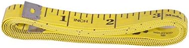 מדד קלטת לגוף, קלטת מדידה מתקפלת בקנה מידה כפול גמיש לתפירה, חייט, מלאכה, בד, ירידה במשקל, 60 אינץ '/