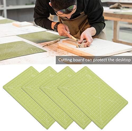 כרית חיתוך, דגם חיתוך מחצלת ירוק 4 יחידות לכתיבה וציור לחריטת כלבי ים לגילוף נייר מלאכה להכנת רפידות ידניות