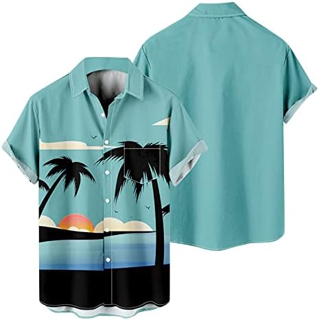 קיץ גברים חולצה של גברים אביב/קיץ פנאי ספורט וכושר הוואי הדפסת שרוולים מקרית חולצות עבור