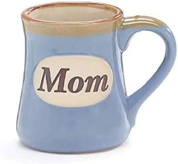 אמא פורצלן כחול קפה תה ספל כוס 18 עוז אריזת מתנה מחזיק צ ' יילדס ידיים.לבבות