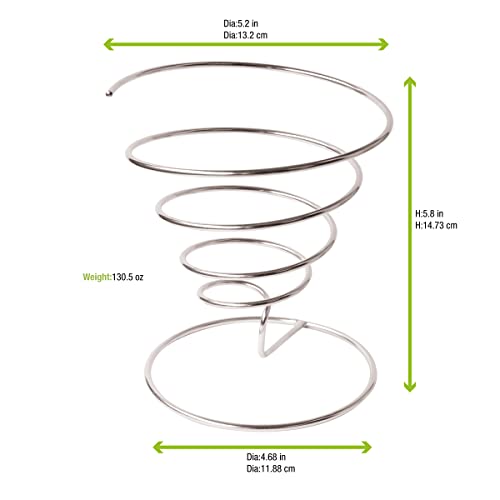 פאקנווד 294 קונה1315 - מחזיקי חרוט מתכת-סל פלדה ספירלי מטגנים ותצוגת חרוט מתאבן-מעמד טבעת דקורטיבי למזון-מעמד