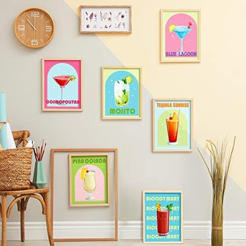קג ' איה 9 חתיכות פוסטר הסטודנטיאלי לשתות קיר אמנות בר חדר תפאורה צבעוני אסתטי זכוכית תמונה הדפסי