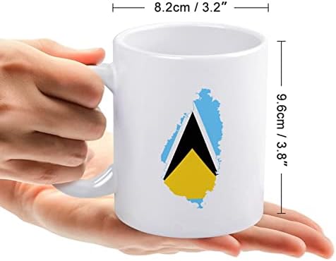סנט לוסיה דגל מפת הדפסת ספל קפה כוס קרמיקה תה כוס מצחיק מתנה עם לוגו עיצוב עבור משרד בית נשים