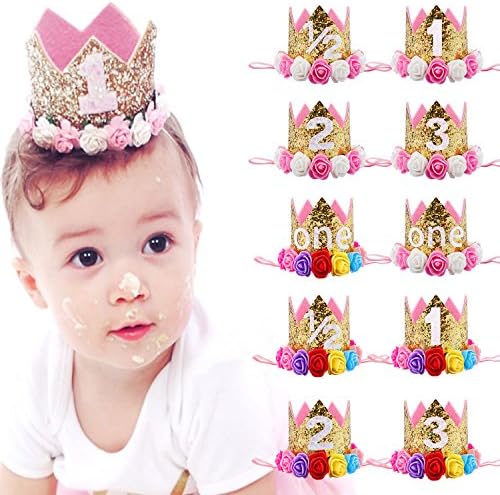 טלה טאטל תינוק נסיכת נזר כתר חמוד מבריק הילדים מסיבת יום הולדת פאה כובע