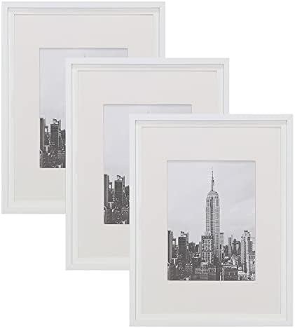סט מסגרות צילום חמות של 3, מציג תמונות עם כרית או ללא כרית למסגרות צילום גלריית קיר