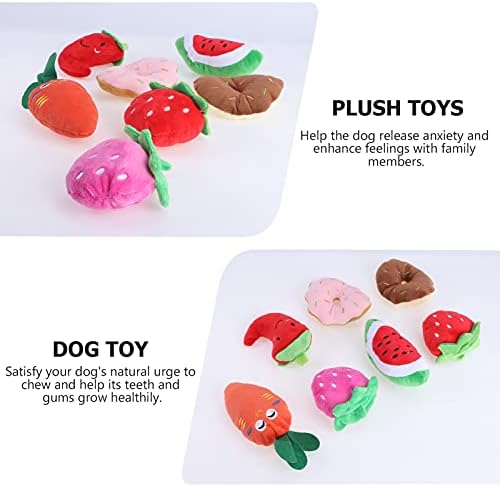 חבילת Ueetek של 9 צעצועי כלבים חורקים צעצועים לחיית חיית מחמד צעצועים לגורים כלבים קטנים