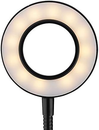 אור טבעת סלפי נייד, 360 שולחן זרוע ארוך קליפ שולחן עבודה הוביל אור מילוי עם מחזיק טלפון סלולרי לאיפור