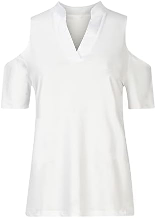 חולצות כתף קרה לנשים סקסיות מקרית הנלי חולצות פרחוניות מודפסות רופפות שרוול קצר חולצות קיץ
