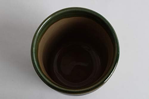 קרמיקה יפנית קרמיקה יפנית סושי גדול יונומי צ'וואן כוס תה זיגוג ירוק על בז 'מיוצר ביפן YAY045