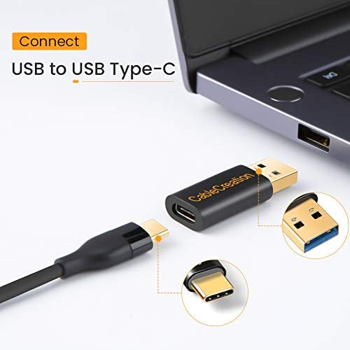 חבילה של כבלים-2 פריטים ： 5 ג'יגה-סיביות USB ל- USB C מתאם+3-חבילות USB C נקבה ל- USB מתאם גברי