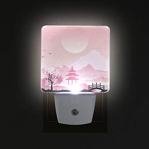 לילה אור יפני סגנון לחבר עם חשכה לשחר חיישן הוביל לילה עומד מנורות לילדים בנות בני מבוגרים חדר אוקיו-ה