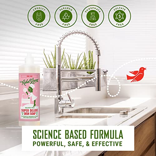 מורד סבון כלים סופר דלוקס ירוק - סבון שטיפת כלים טבעית - חומר ניקוי נוזלי - מנה בר -קיימא נוזלית ריחנית