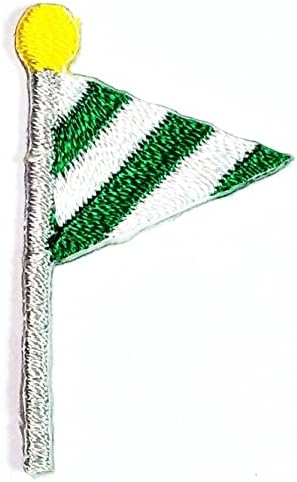 קליינפלוס מיני דגל ירוק ברזל על תיקוני ספורט דגל קריקטורה ילדים אופנה סגנון רקום מוטיב אפליקצית