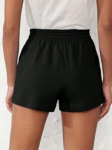 מכנסיים קצרים של WJHSP לנשים מכנסיים קצרים מכנסיים קצרים לנשים כותנה מכנסיים קצרים של מסלול מותניים מוצקים