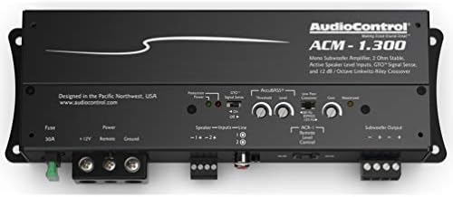 AudioControl ACM-1.300 מגבר מיקרו MonoBlock עם Accubass עם ACR1 מרוחק למעבדי בקרת שמע