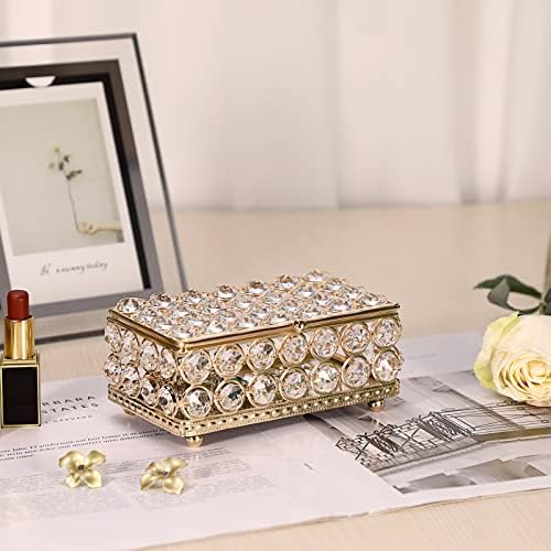 קופסת תכשיטים של אלדו קריסטל מלבן מלבן מארגן תכשיטים עגילי טבעות קופסא אוצר קופסת בית עיצוב בית מבטא