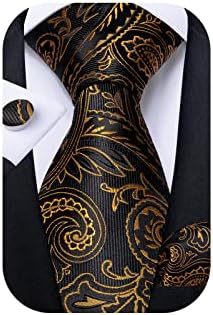 דיבנגו גברים של משי עניבת כיס כיכר ארוג פורמליות עניבת חפתים סט מוצק עניבות