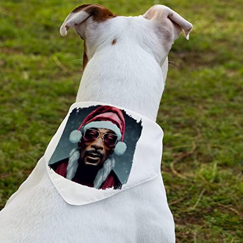 הדפס חג המולד מחמד בנדנה צווארון - צווארון צעיף חג - בנדנה כלבים אופנתית - S