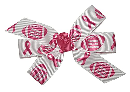 WD2U של בנות מתמודדות עם סרטן שד ורוד אוקטובר אוקטובר שיער כדורגל קשת קליפ צרפתי