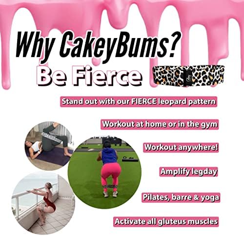 פס התנגדות של Cakeybums לגלוטות, ירכיים, ירך, רגליים, כולל אימון שלל נשים כושר, תרגילים לחדר