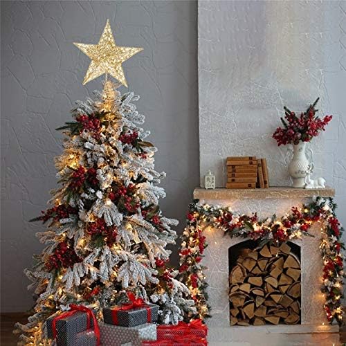 עץ חג המולד של יסואה טופר טופר טופר חג המולד טופר כוכב עץ לחג המולד קישוט ביתי קישוט צמרת עץ, זהב