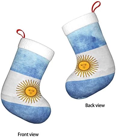 גרבי חג המולד דגל ארגנטינה רטרו רטרו אח כפול צדדי תלייה